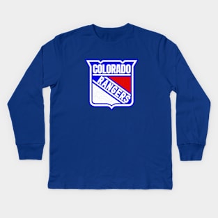 Defunct Colorado Rangers Hockey 1987 Kids Long Sleeve T-Shirt